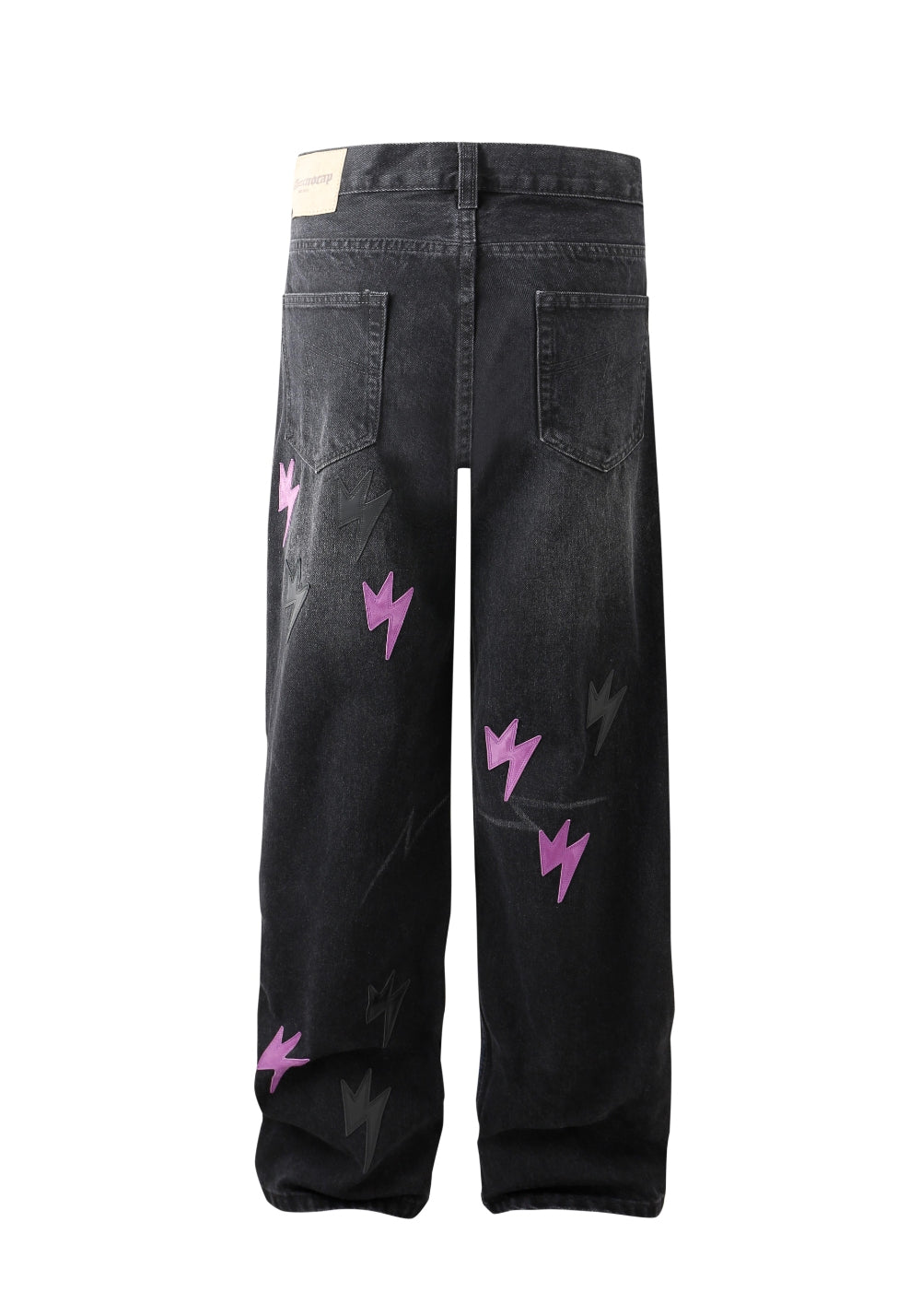 AMEXNOCAP丨Lightning Patch Washed Jeans - PSYLOS 1, AMEXNOCAP丨Lightning Patch Washed Jeans, Jeans, Amexnocap, PSYLOS 1